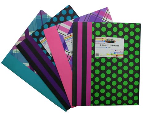 decorative two pocket folders.